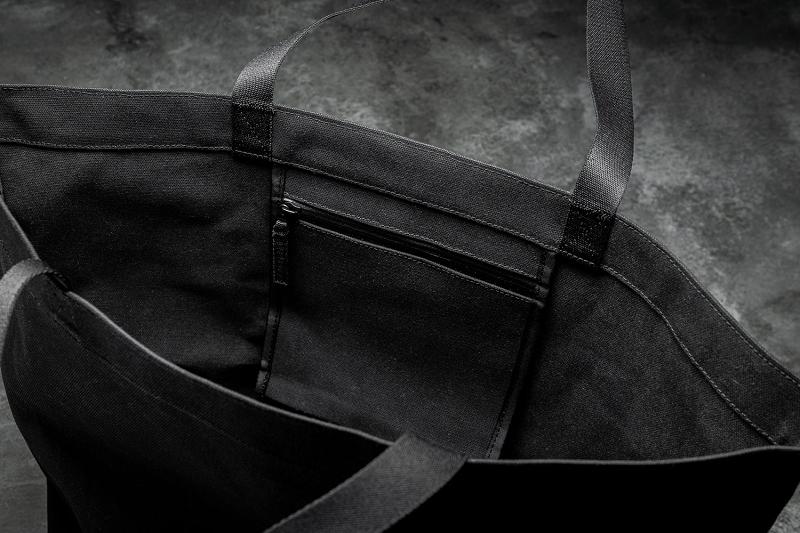 Black Nobull Waxed Canvas Open Top Tote Men's Bags | CA M1610Q